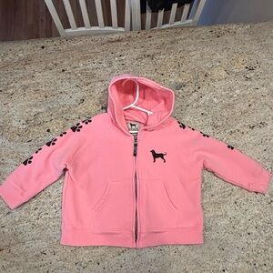 The Black Dog Pink Zip-Up Hoodie with Logo